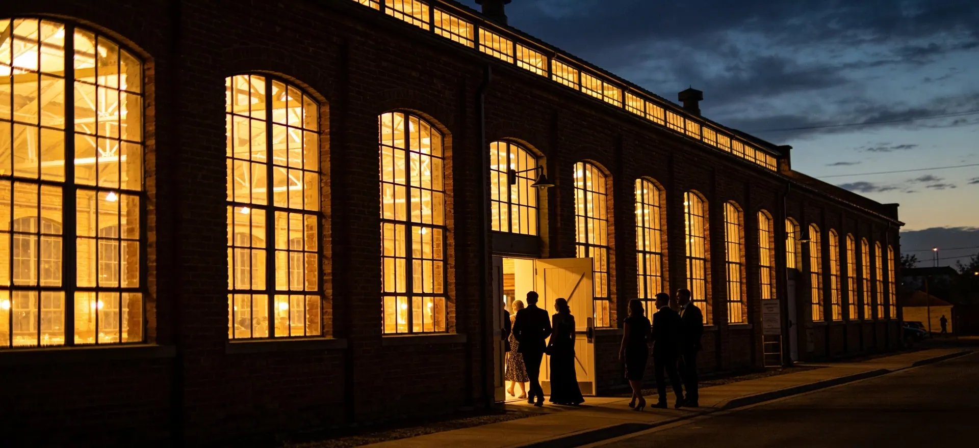 Dusk on West Eastland Street outside the historic 1926 depot in Gallatin, Tennessee